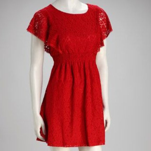 Bacci Red Lace Dress - Picture 1 of 16